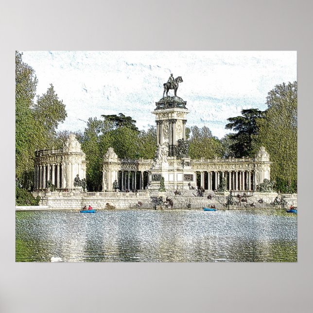 Poster Parc du Retiro de Buen, Madrid, Espagne (Devant)