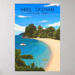 Poster Parc national Abel Tasman Nouvelle-Zélande Voyage