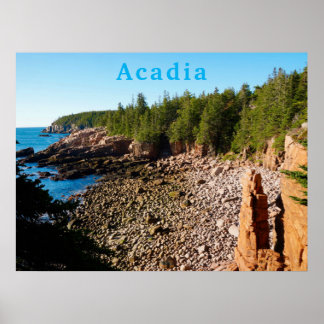 Poster Parc national Acadia MDI Monument Cove Maine
