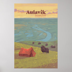 Poster Parc national Aulavik Territoires du Nord-Ouest Ca