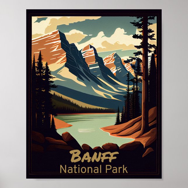 Poster Parc national Banff Vintage (Devant)