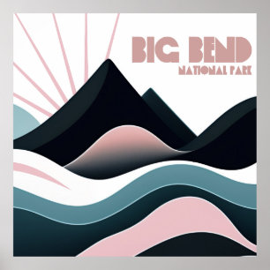 Poster Parc national Big Bend Colour Hills