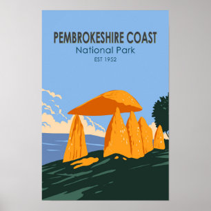 Poster Parc national côtier du Pembrokeshire Pentre Ifan