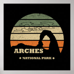 Poster Parc national de Arches vintage - Moab - Utah 