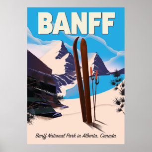 Poster Parc national de Banff en Alberta, Canada.
