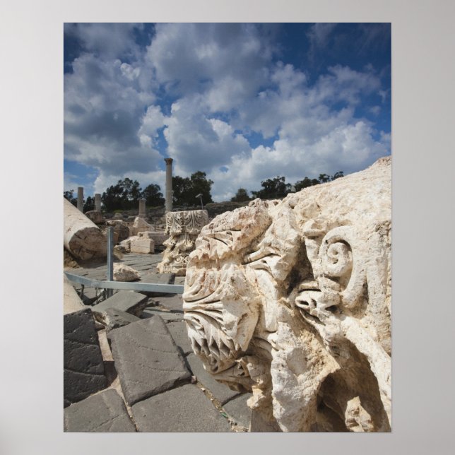 Poster Parc national de Beit She-An, ruines de l'époque r (Devant)
