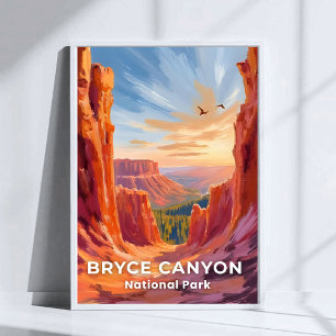 Poster Parc national de Bryce Canyon   Voyage dans l'Utah