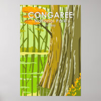 Parc national de Congaree Caroline du Sud Art Vint