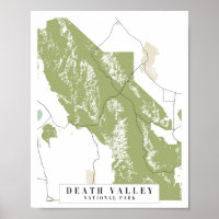 Parc national de Death Valley Carte de la rue Retr