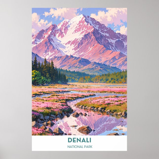 Poster Parc national de Denali - Alaska (Devant)