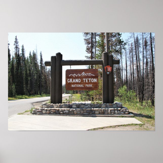 Poster Parc national de Grand Teton, Parc national des Ét (Devant)