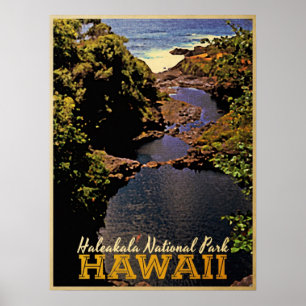 Poster Parc national de Haleakala Hawaii