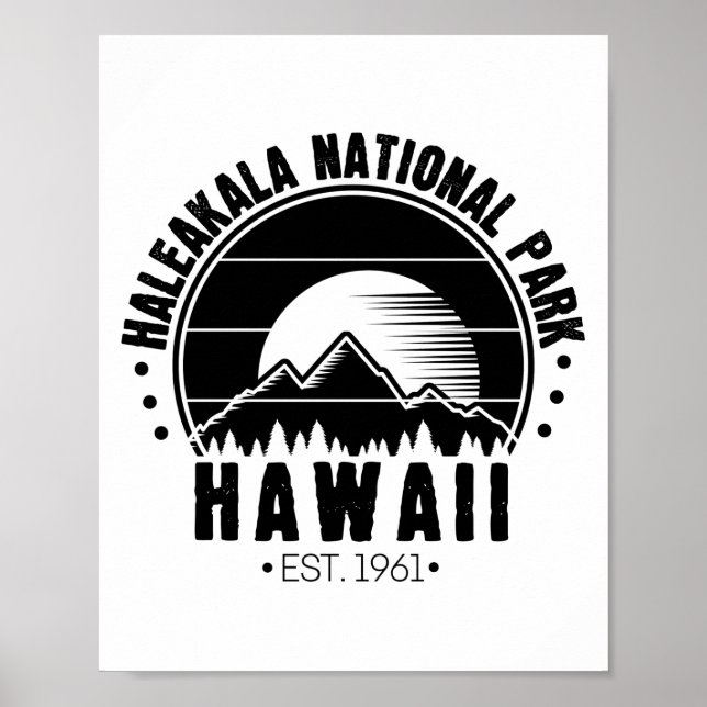 Poster Parc national de Haleakala Hawaii USA (Devant)