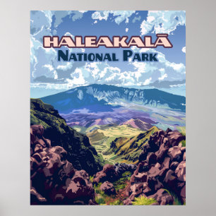 Poster Parc national de Haleakala Maui Volcano Hawaii