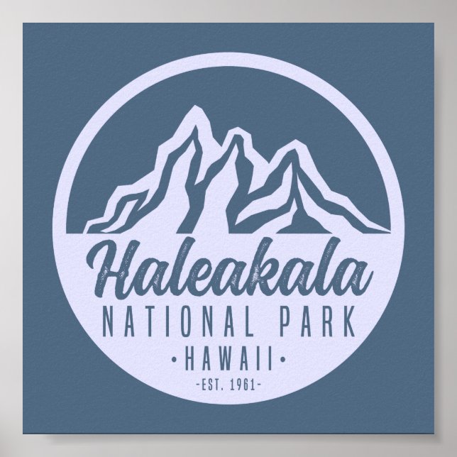 Poster Parc national de Haleakala Randonnée Hawaii (Devant)
