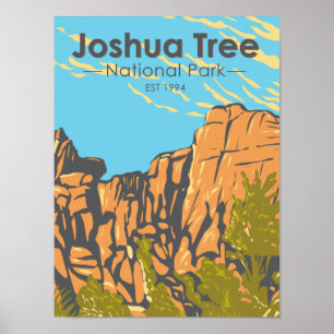 Poster Parc national de Joshua Tree Le Grand Burrito