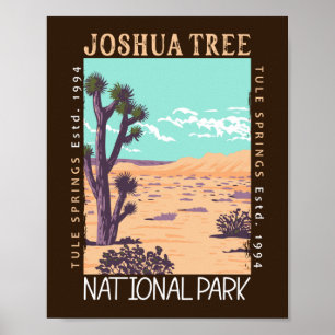 Poster Parc national de Joshua Tree Ressorts de tules dés