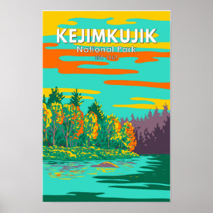 Poster Parc national de Kejimkujik Still Brook Canada Rét