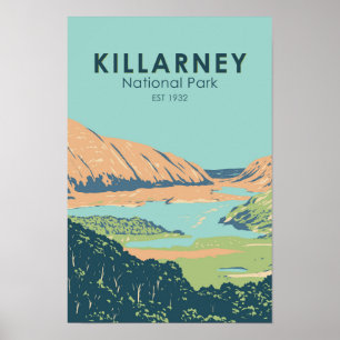 Poster Parc national de Killarney Irlande Voyage Art Vint