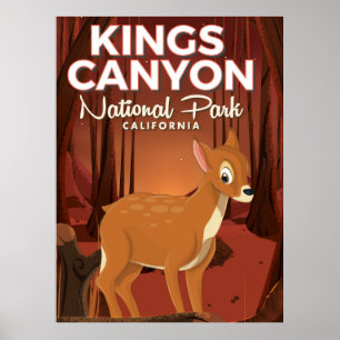 Poster Parc national de Kings Canyon Californie