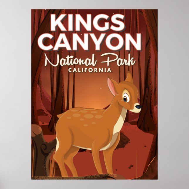 Poster Parc national de Kings Canyon Californie (Devant)