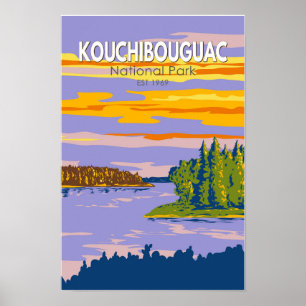 Poster Parc national de Kouchibouguac Art de voyage Vinta