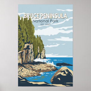 Poster Parc national de la Péninsule-Bruce Canada