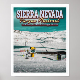POSTER PARC NATIONAL DE LA SIERRA NEVADA - ESPAGNE D'ANDA