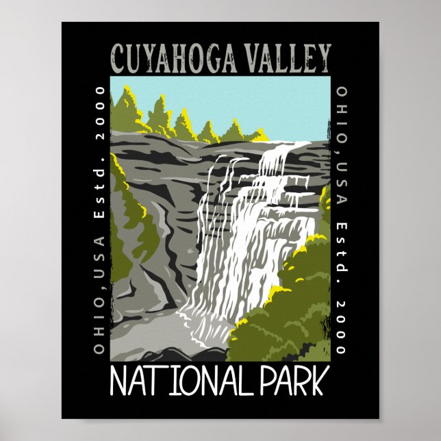 Poster Parc national de la vallée de Cuyahoga Ohio en dét (Devant)