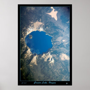 Poster Parc national de lac crater, courrier de satellite