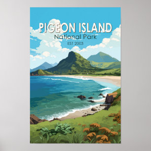 Poster Parc national de l'île aux Pigeons Art de voyage S