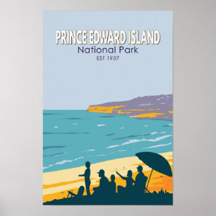 Poster Parc national de l'Île-du-Prince-Édouard Plage Vin