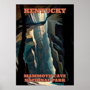 Poster Parc national de Mammoth Cave du Kentucky V02