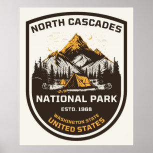 Poster Parc national de North Cascades Nature et nature