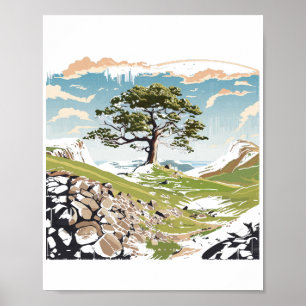 Poster Parc national de Northumberland Sycamore Gap Tree