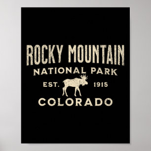 Poster Parc national de Rocky Mountain Colorado États-Uni
