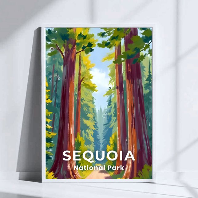 Poster Parc national de Sequoia | California Travel (Créateur téléchargé)