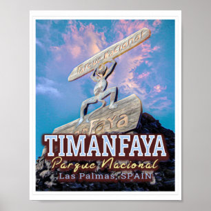POSTER PARC NATIONAL DE TIMANFAYA - ÎLES CANARIES ESPAGNE