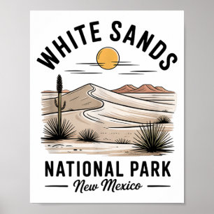 Poster Parc national de White Sands Souvenir Nouveau-Mexi