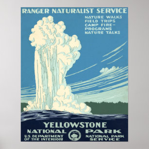 Poster Parc national de Yellowstone