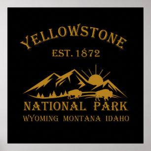 Poster Parc national de Yellowstone