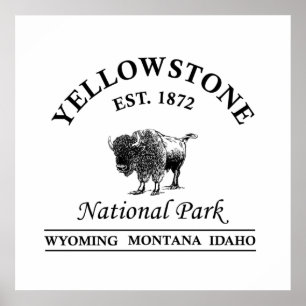 Poster Parc national de Yellowstone