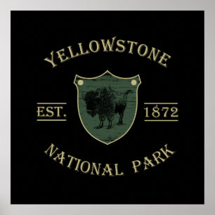 Poster Parc national de Yellowstone