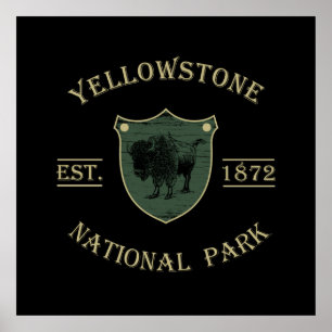 Poster Parc national de Yellowstone
