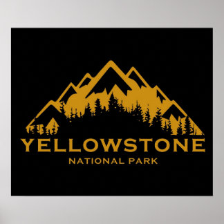 Poster parc national de yellowstone