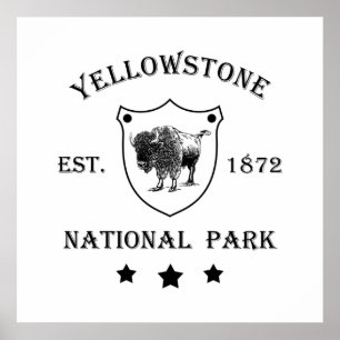 Poster Parc national de Yellowstone