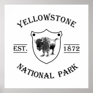 Poster parc national de yellowstone