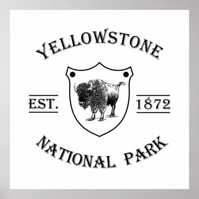 Poster parc national de yellowstone (Devant)