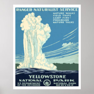 Poster Parc national de Yellowstone