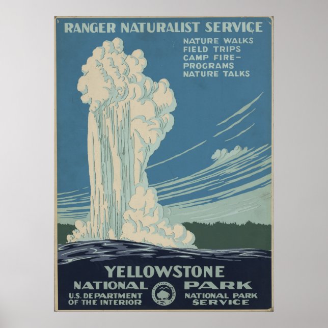 Poster Parc national de Yellowstone (Devant)